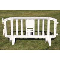 Barricade Movit, Emboîtables, 78" lo x 39" h, Blanc Cam Industrial