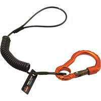 Squids&reg; 3156 Tool Lanyard, Coil, Carabiner/Loop Cam Industrial