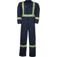 Westex UltraSoft&reg; Unlined Coveralls, Size Large (Tall), Navy Blue, 12.4 cal/cm2 Cam Industrial