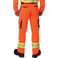 Ripstop High-Visibility Cargo Pants, Polyester, 28, High Visibility Orange Cam Industrial
