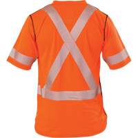 Polartec&reg; Power Grid&reg; High Visibility Short Sleeved T-Shirt, Polyester, Small, Orange Cam Industrial