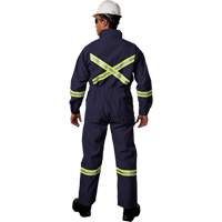 Westex UltraSoft&reg; Deluxe Coveralls with Reflective Material, Size 36, Navy Blue, 8.7 cal/cm² Cam Industrial