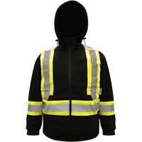 High-Visibility Hoodie, Polyester, Black, Small Cam Industrial
