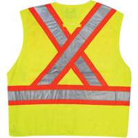 Safety Vest, High Visibility Lime-Yellow, 2X-Large/3X-Large, Polyester Cam Industrial