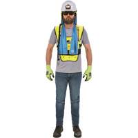 Chill-Its&reg; 6687 Economy Dry Evaporative Cooling Vest, Small/Medium, High Visibility Lime-Yellow Cam Industrial