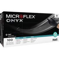Gants Onyx, Petit, Nitrile, 3,5 mils, Sans poudre, Noir Cam Industrial