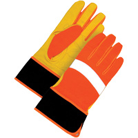 Gants haute visibilit&eacute;, Taille Grand, Paume Cuir fleur Cam Industrial