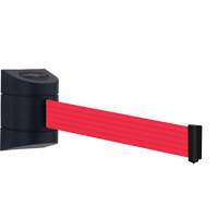Unit&eacute; murale Tensabarrier, Plastique, Fixation par vis, 30', Ruban Rouge Cam Industrial
