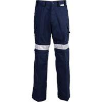 High Visibility Pants, Poly-Cotton, 32, Navy Blue Cam Industrial