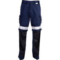 High Visibility Pants, Poly-Cotton, 32, Navy Blue Cam Industrial