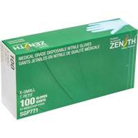 Puncture-Resistant Medical-Grade Disposable Gloves, X-Small, Nitrile, 4.5-mil, Powder-Free, Blue, Class 2 Cam Industrial