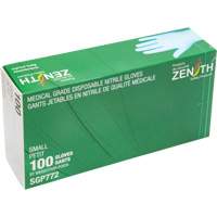 Puncture-Resistant Medical-Grade Disposable Gloves, Small, Nitrile, 4.5-mil, Powder-Free, Blue, Class 2 Cam Industrial