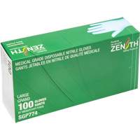 Puncture-Resistant Medical-Grade Disposable Gloves, Large, Nitrile, 4.5-mil, Powder-Free, Blue, Class 2 Cam Industrial