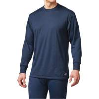 FR Base Layer Long Sleeve T-Shirt, Small, Navy Blue Cam Industrial