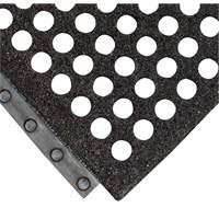 24/Seven&reg; Locksafe&reg; Anti-Fatigue Mat, Honeycomb, 3' x 3' x 5/8", Black, Natural Rubber Cam Industrial