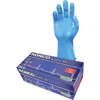 Gants d'examen BLURITE XPL, Petit, Nitrile, 8 mils, Sans poudre, Bleu, Classe 2 Cam Industrial