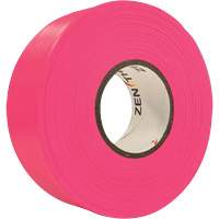 Flagging Tape, 1.1875" W x 164' L, Fluorescent Pink SGQ807 | Cam Industrial