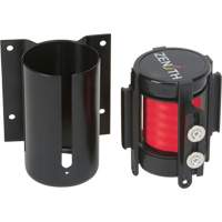 Barri&egrave;re &agrave; fixation murale avec ruban magn&eacute;tique, Acier, Fixation par vis, 7', Ruban Rouge Cam Industrial