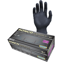 Sentron 6 Disposable Examination Gloves, 2X-Large, Nitrile, 6-mil, Powder-Free, Black, Class 2 Cam Industrial