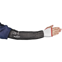 HyFlex&reg; 11-281 Series Wide Cut Resistant Sleeve with Thumbhole, Intercept, 22", ASTM ANSI Level A4, Grey Cam Industrial