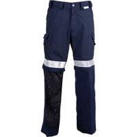 All-Season High Visibility Ventilated Pants, Poly-Cotton, 26, Navy Blue Cam Industrial