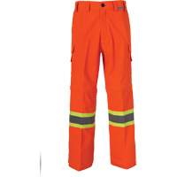 Pantalons de mineur ventil&eacute;s haute visibilit&eacute; toutes saisons, Poly-coton, 28, Orange haute visibilit&eacute; Cam Industrial