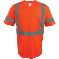 Chemise de s&eacute;curit&eacute; &agrave; manches courtes, Polyester, 2T-Grand, Orange haute visibilit&eacute; Cam Industrial