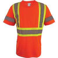 Chemise de s&eacute;curit&eacute; &agrave; manches courtes, Polyester, 2T-Grand, Orange haute visibilit&eacute; Cam Industrial