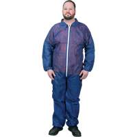 Coveralls, Medium, Blue, Polypropylene Cam Industrial
