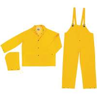 Classic Series Rain Suit, Polyester/PVC, Large, Yellow Cam Industrial