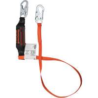 Titan Shock-Absorbing Lanyard, 6', Locking Snap Hook Center, Locking Snap Hook Leg Ends, Polyester Cam Industrial