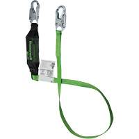 Miller&reg; HP Shock-Absorbing Lanyard, 6', Locking Snap Hook Center, Locking Snap Hook Leg Ends, Polyester Cam Industrial