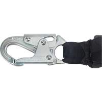 Miller&reg; HP Shock-Absorbing Lanyard, 4', Locking Rebar Hook Center, Locking Snap Hook Leg Ends, Polyester Cam Industrial