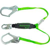 Miller&reg; HP Shock-Absorbing Lanyard, 4', Locking Rebar Hook Center, Locking Snap Hook Leg Ends, Polyester Cam Industrial