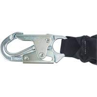Miller&reg; HP Shock-Absorbing Lanyard, 4', Locking Rebar Hook Center, Locking Snap Hook Leg Ends, Polyester Cam Industrial