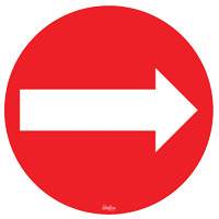 Arrow Floor Sign, Adhesive Cam Industrial