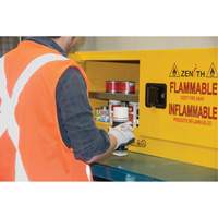 Flammable Storage Cabinet, 12 gal., 2 Door, 43" W x 18" H x 18" D Cam Industrial