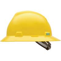 V-Gard&reg; Slotted Full-Brim Hardhat, Pinlock Suspension, Non-Vented Cam Industrial
