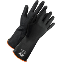 Deny Chemical Resistant Gloves, Size 9, 12" L, Rubber Latex, Flock-Lined Inner Lining, Winter Weight Cam Industrial
