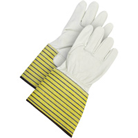 Classic Fitter's Gloves, Large, Grain Cowhide Palm, Fleece Inner Lining Cam Industrial