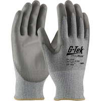 G-Tek&reg; PolyKor&reg; Cut Resistant Gloves, Size Small, 13 Gauge, Polyurethane Coated, Polyethylene Shell, ASTM ANSI Level A4/EN 388 Level 5/EN 388 Level D Cam Industrial