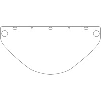 Dynamic Universal Fit Safety Visor, Polycarbonate, Clear Tint Cam Industrial