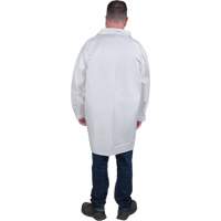 Protective Lab Coat, Microporous, White, Small Cam Industrial