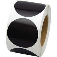 Coloured Marking Dots, Circle, 3" L x 3" W, Black, Vinyl Cam Industrial