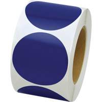 Coloured Marking Dots, Circle, 3" L x 3" W, Blue, Vinyl Cam Industrial