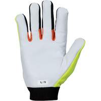 Gants de m&eacute;canicien &agrave; haute visibilit&eacute; ClutchGear, Paume Cuir fleur de ch&egrave;vre, Taille Moyen Cam Industrial