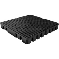 Black Diamond Low Profile Spill Pallet, 51 US gal. Spill Capacity, 49" x 48" x 6.5" Cam Industrial