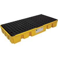 Low Profile Spill Pallet, 25.5 US gal. Spill Capacity, 49" x 24" x 6.5" Cam Industrial