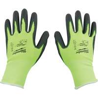 High Visibility Dipped Gloves, Size Small, 15 Gauge, Polyurethane Coated, Polyethylene Shell, ASTM ANSI Level A1 Cam Industrial