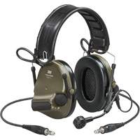 Casque VI NIB avec deux fils de sortie et rail arc Peltor ComTac, Style Bandeau, 23 dB Cam Industrial